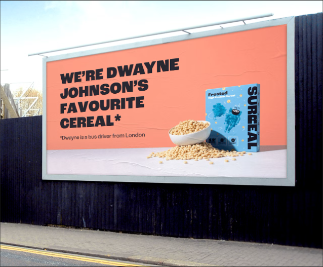 billboard with cereal on