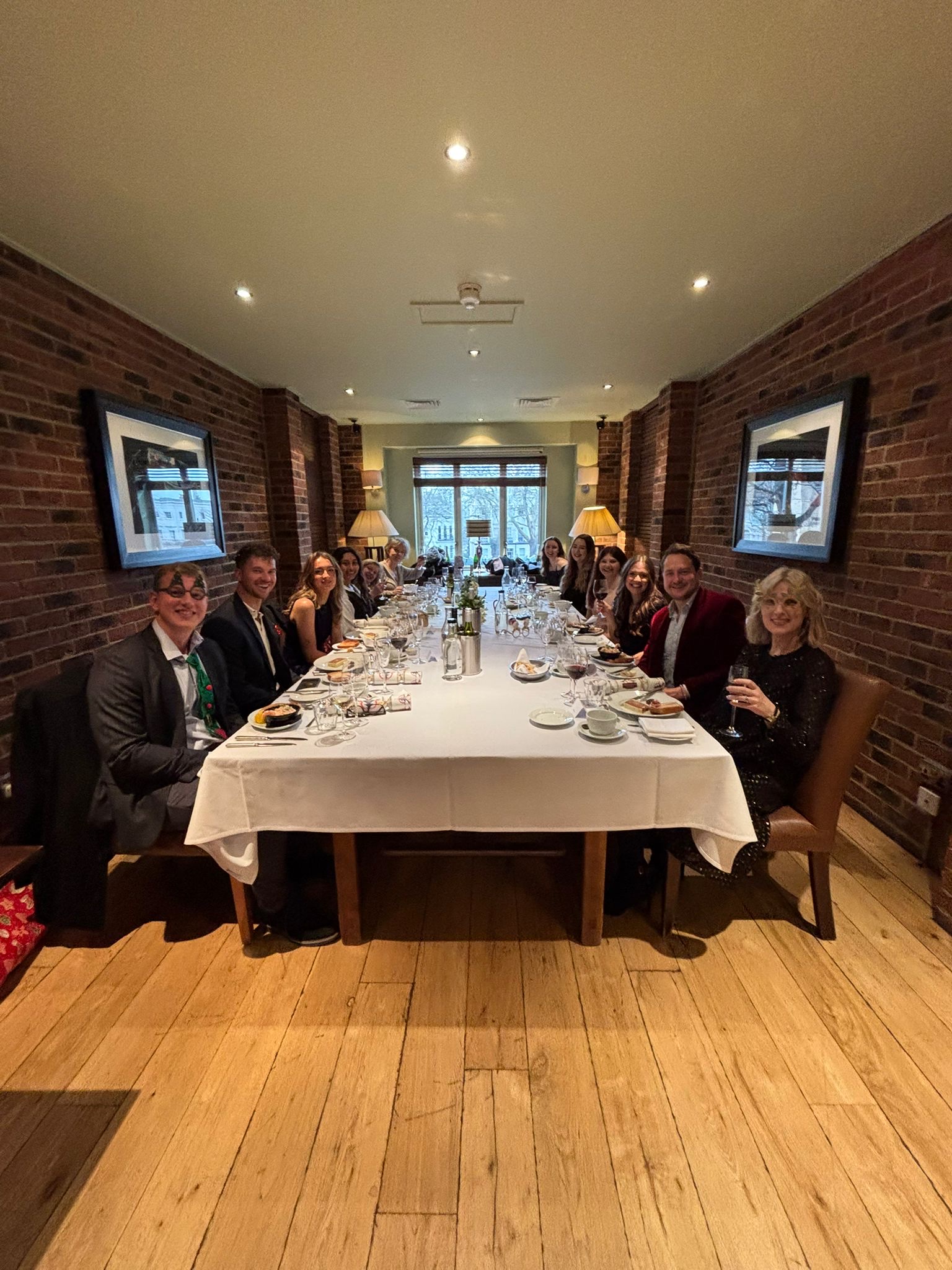energy pr team sat down at a christmas meal