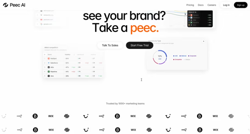 screenshot of peec ai video